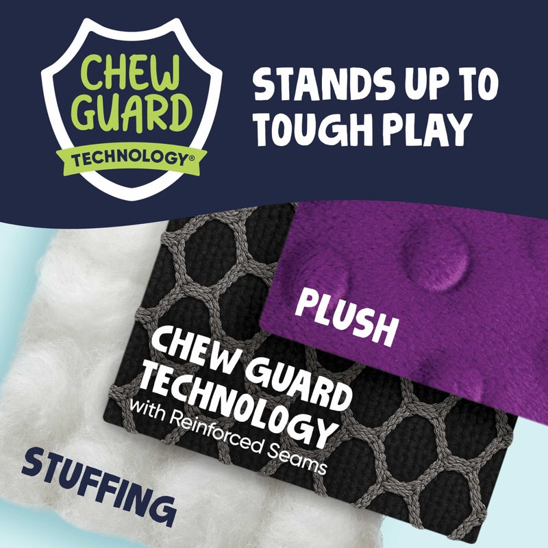 goDog Dragons Squeaky Plush Dog Toy with Chew Guard Technology, Durable Fabric & Squeaker for Active Play, Gray, Large - Image 4